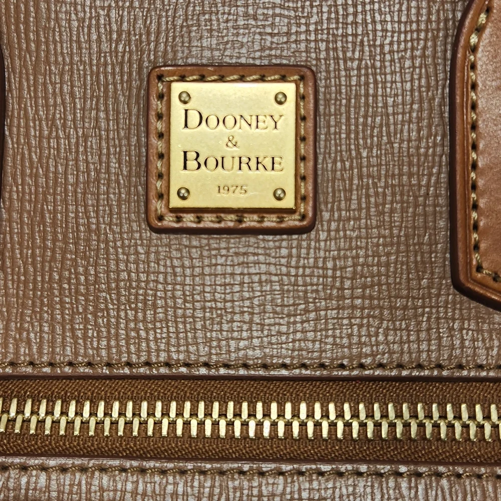 Dooney & Bourke Morgan Saddle Tan Leather Handbag With Coin Wallet